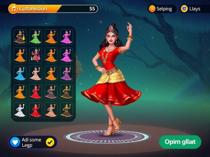 Jhumka Dance Dazzle Gameplay Interface